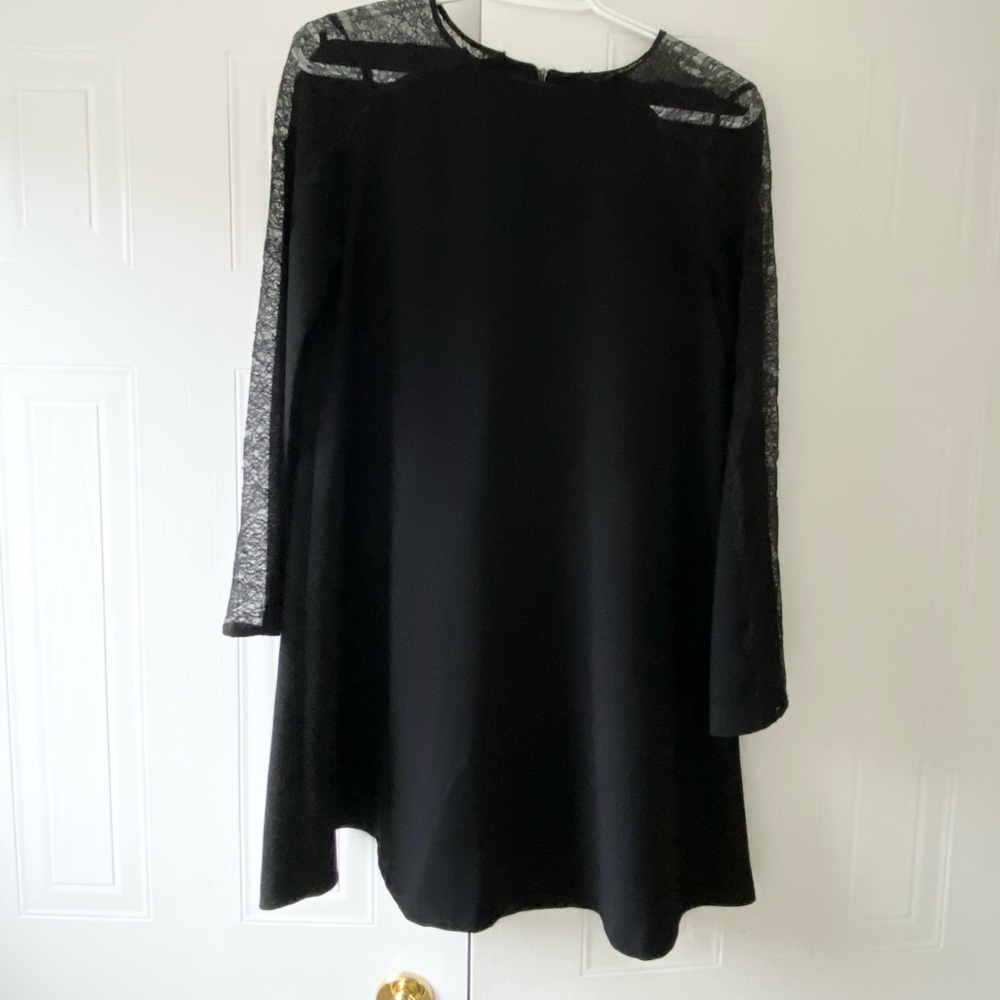 Zara black lace mini dress